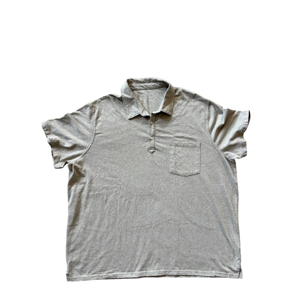 Mutual Weave Mens Polo Shirt Size 3XL Light Green Heather Cotton Blend